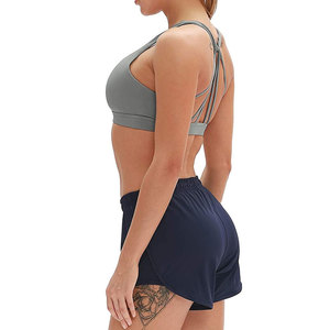Women's Customized Front Logo Seamless Spandex/Polyester High Support Breathable Quick Dry Gym Fitness Sports <b>Bra</b> Custom Color - Product Image 3