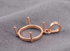Base de Plata de Ley 925 Redonda de 5mm a 20mm para Colgante, Semimontura de 4 Puntas Preentallada para Gema, Fabricación de Joyas DIY - Product Image 2