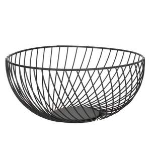 Cesta de Frutas Moderna Nórdica de Metal Negro Mate para Encimera, Frutero Metálico para Decoración de Mesa de Cocina, Gran Capacidad para Verduras - Product Image 1