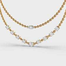 สร้อยคอเพชรเม็ดเดี่ยว 4 กะรัต เพชรเลี้ยงในห้องปฏิบัติการ ระดับ E-F VVS VS ทอง 14k แบบห้อยระย้า - Product Image 4