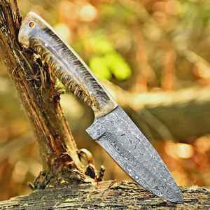 Cuchillo de Acero de Damasco de Alta Gama, el Mejor Diseño, Mango Personalizable, Cuchillo de Caza y Desollado Hecho a Mano con Funda Fina - Product Image 2