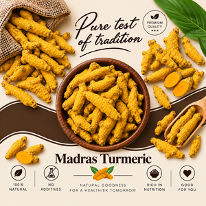 Cúrcuma Premium de Madras, Cúrcuma India de Grado de Exportación, Cúrcuma Seca Natural para Procesamiento de Especias, Fabricación de Alimentos y Venta al por Mayor - Product Image 1