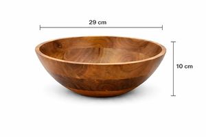 Bol de service moderne en bois, bol en bois pour servir les aliments, bols de service modernes, bol de service en bois d'acacia - Product Image 5