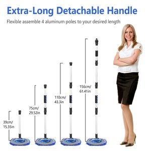 ชุดอุปกรณ์ทำความสะอาดรถยนต์ 5 ชิ้น ประกอบด้วย ผ้าไมโครไฟเบอร์แบบนุ่มพร้อมด้ามจับยาวถอดได้ขนาด 61 นิ้ว แปรงถูพื้น ผ้าเช็ดกระจก ที่ปัดฝุ่น และอุปกรณ์ทำความสะอาดล้อ - Product Image 2