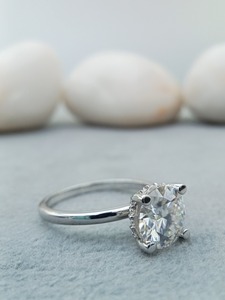 Luxury Custom Design 10K <b>Solid</b> Gold Moissanite Engagement Ring with VVS Diamond for Wedding or Gift - Product Image 2