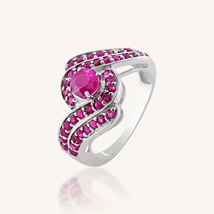 แหวนทับทิมเงินแท้ 92.5 รุ่น KLSR-10678 - Product Image 2