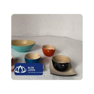 [HOT SELLING] <b>Rolled</b> Bamboo Bowl-Classic Design Non-Toxic Eco-Friendly Handmade for Kitchen Dining Table Everyday Food Serving - Product Image 1