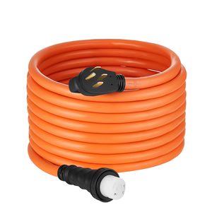 Cavo per Generatore 50 Amp 75 Piedi 125/250V, Cavo di Alimentazione RV NEMA 14-50P SS2-50R con Chiusura a Torsione, Resistente 6AWG con Impugnatura - Product Image 1