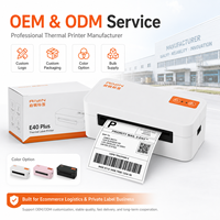 Imprimante d'étiquettes d'expédition thermique Bluetooth USB 4x6 150 mm/s 203 DPI Imprimante de codes-barres compacte pour la logistique e-commerce