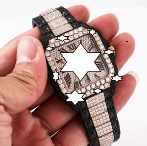 NYC DIAMOND EMPIRE นาฬิกาหรูหรา ระบบอัตโนมัติ เครื่องจักรกลจากญี่ปุ่น ตัวเรือนสแตนเลสทรงสี่เหลี่ยม หน้าปัด 41 มม. สีดำ ประดับด้วยโมอิสซาไนต์ - Product Image 5