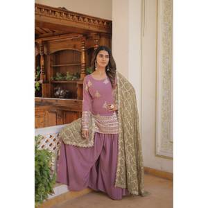 ชุดมาสคอตจากดีไซเนอร์สำหรับผู้หญิงพร้อมคอลเล็กชั่น Dupatta KA-1079ชุดพลาซูที่น่าประทับใจ - Product Image 6