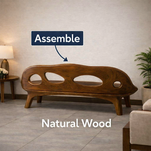 Handcraft Solid Wooden Hallway <b>Bench</b> Organic Wooden <b>Bench</b> Sculptural Design For Home Customized Design Supported - Product Image 6