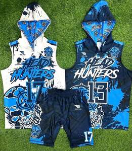 เสื้อเจอร์ซีย์อเมริกันฟุตบอลแบบมีฮู้ด WIRE PLUS Head Hunters ระบายอากาศได้ดี แห้งเร็วด้านหน้า เหมาะสำหรับผู้ใหญ่ทุกเพศทุกวัย - Product Image 1