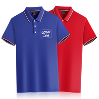 Groothandel Unisex 100% katoenen golf shirt effen patroon anti-pilling korte mouw geborduurd aangepast bedrukt logo sport casual