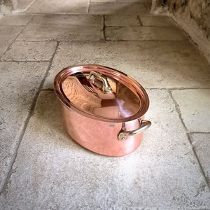 High Quality Copper Stock <b>Pot</b> with Lid for <b>Cooking</b> Serving Multipurpose Casserole for Hotel Restaurant Kitchen Use - Product Image 4