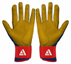 Gants de frappe de baseball en cuir de chèvre antidérapants, respirants et offrant une adhérence supérieure, fabriqués par Adiha Impex. - Product Image 2