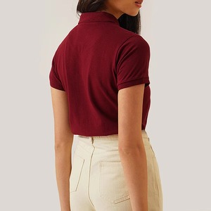 Polo de golf à manches courtes pour femmes en gros, chemises de tennis personnalisées pour femmes, fournisseur OEM de hauts respirants à col pour femmes - Product Image 5
