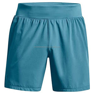 Pantalones cortos de gimnasio de poliéster personalizados OEM al por mayor pantalones cortos deportivos de prueba rápida de color sólido para correr para hombres - Product Image 5