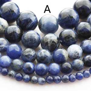 Cuentas Sueltas Redondas de Sodalita Azul Natural de Primera Calidad para la Fabricación de Joyas, Pulseras, Collares, Accesorios DIY - Product Image 4