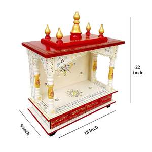 ผลิตภัณฑ์ตกแต่งบ้านทำจากไม้วัดสีแดงทำด้วยมือ - Product Image 5