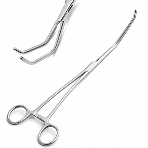 Pinza Satinsky Vena Cava Curva de Acero Inoxidable, Instrumento Quirúrgico Atraumático, Certificación CE, Reutilizable - Product Image 1