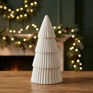 Customized Resin Pine Shape <b>Christmas</b> Tree <b>Small</b> Indoor Tabletop <b>Decor</b> with Ornament Base Durable White - Product Image 6