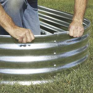 Bac à jardin surélevé en acier galvanisé en gros, design modulaire ovale pour l'extérieur, bacs à jardin pour légumes, approvisionnement en usine GB016 - Product Image 3