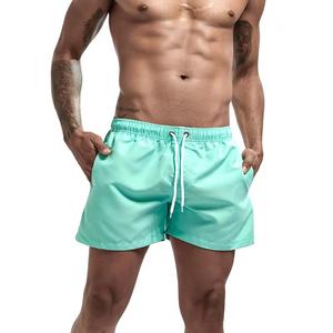 Shorts de Playa Personalizados de Diseño Sólido 100% Algodón para Hombre con Servicio OEM, Ropa Deportiva para Gimnasio, Traje de Baño de Secado Rápido con Cintura Elástica - Product Image 5
