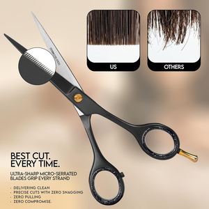 Professional Barber Hair Trimming Shears Stainless Steel Scissors Smooth Silent Precision Cutting Comb Hair Salon Supplies - Product Image 3