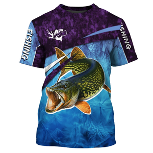 Chemise de pêche à col rond de haute qualité, impression par sublimation, vêtements de pêche en plein air pour hommes, fournisseur en gros - Product Image 6