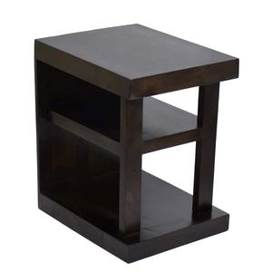 Sheesham Wood <b>Bedside</b> Table with 2 Shelves <b>Storage</b> | Wooden Multipurpose Nightstand End Table Furniture for Living Room, Bedroom - Product Image 1