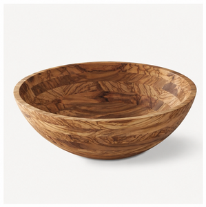 Tazón para Ensalada de Madera de Olivo Hecho a Mano, Ecológico, Tazón Grande de Madera para Servir Frutas y Ensaladas, Vajilla Rústica de Grano Natural - Product Image 3