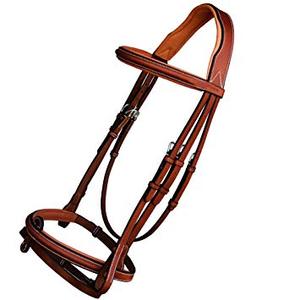 Potente brida de entrenamiento al por mayor para caballo con cuero genuino, brida de equitación para caballo, de temporada - Product Image 1