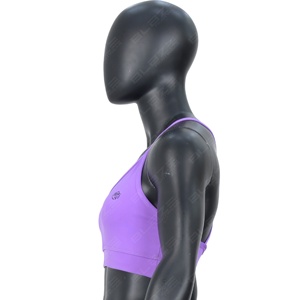 Soutien-gorge de sport personnalisé léger coton Racerback une épaule Crop Yoga Sportswear une épaule Crop soutien-gorge de sport - Product Image 5