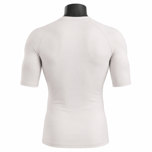 Nouveauté 2026 : Rashguard blanc à manches courtes pour homme, en polyester à séchage rapide, respirant, pour MMA et BJJ, personnalisable - Product Image 2