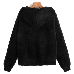 Sudadera con capucha para mujer, transpirable, de poliéster y algodón, manga larga, con logo personalizado impreso por transferencia térmica. - Product Image 2