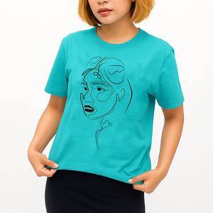 Camiseta estampada única para mujer, fabricante personalizado de camisetas hechas en Bangladesh, 100% algodón, manga corta, camiseta de la mejor calidad - Product Image 1
