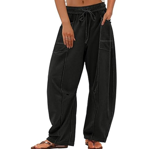 Women Fashion Cargo Sweatpants Wide Leg Pants High Waist <b>Drawstring</b> Casual Loose Fit Streetwear - Product Image 6