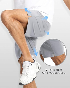 Pantalones cortos deportivos para hombre de 7 pulgadas / 5 pulgadas de secado rápido, pantalones cortos para correr, ligeros, para gimnasio, con bolsillo. - Product Image 3