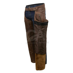 Polainas Profesionales de Cuero Genuino para Equitación, Protección Completa para Piernas, Estilo Vaquero y Rodeo - Product Image 2