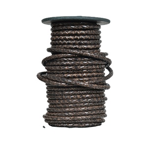 Versatile Durable <b>Braided</b> Leather Cord Stylish Round Flat Wire for Jewelry Making & Crafts for <b>Accessories</b> - Product Image 1