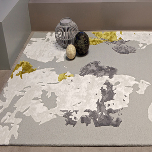 Alfombra de Lujo Hecha a Mano con Lana de Nueva Zelanda y Seda, Diseño Abstracto, Alfombra Moderna de Diseñador para Sala de Estar, Decoración Texturizada Personalizada - Product Image 1