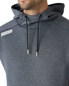 Pull-over en tricot de tissu de luxe doux pour l'hiver avec logo personnalisé Sweat à capuche confortable en mélange de polyester vierge pour hommes 2026 - Product Image 3