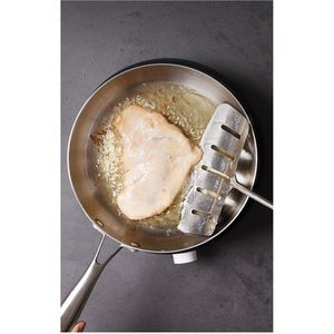 304 Stainless Steel Three-Layer Wok <b>Induction</b> & Gas Stove Compatible Coating-Free Frying <b>Pan</b> for Household Steak - Product Image 3