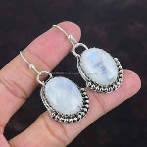 925ต่างหูเงินสเตอร์ลิงเครื่องประดับอัญมณีธรรมชาติต่างหูห้อยทำด้วยมือเครื่องประดับต่างหูของขวัญสำหรับเธอ - Product Image 3