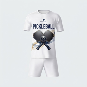 Nuevo Uniforme de Pickleball para Hombre, Transpirable, de Alta Calidad, 100% Poliéster, Secado Rápido, Ligero, Mangas Cortas, Transferencia Térmica - Product Image 6