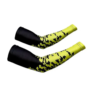 High Visibility <b>Arm</b> <b>Sleeves</b> Yellow <b>Compression</b> <b>Sleeves</b> Running <b>Sleeves</b> Cricket <b>Sleeves</b> Forearm Guards Moisture Wicking - Product Image 1