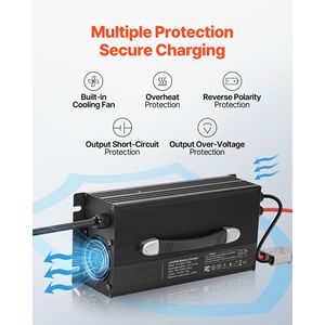 Caricabatterie al Litio 12V 60A 14.6V AC DC LiFePO4 con Ricarica Intelligente per Connettore Anderson, Indicatore LED, Attivazione 0V, 5A PC 36V - Product Image 5
