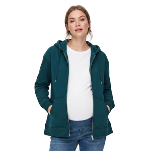 Chaqueta de maternidad con cremallera para mujer, chaqueta polar con capucha y cremallera para invierno, chaqueta de maternidad extragrande para embarazo y lactancia para mujer - Product Image 4