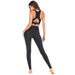 Women Yoga Bra Fitness Yoga Gym Wear Polyester Sexy Sport Yoga Tights and Tops Custom Fabric - Product Image 5